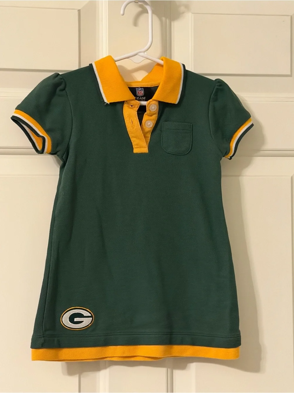 Green Bay Packers Green and Gold Girls' Polo Dress
